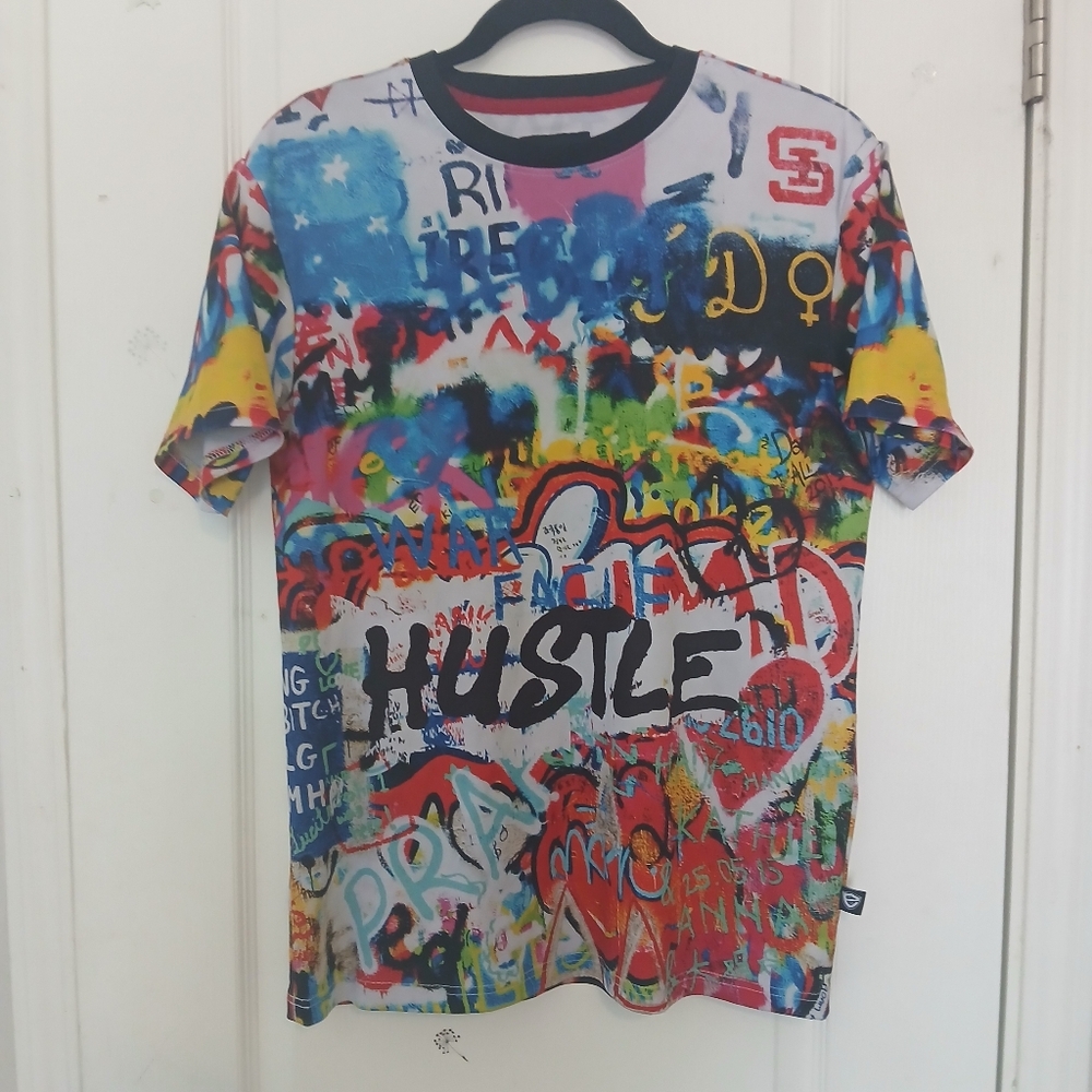 Boys VTG Encrypted Graffic Tee XL